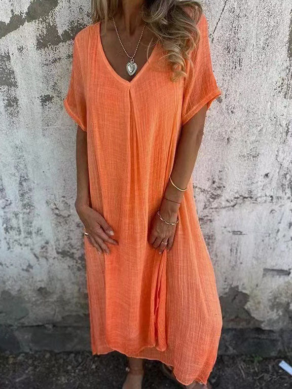 Flowy V-Neck Maxi Dress