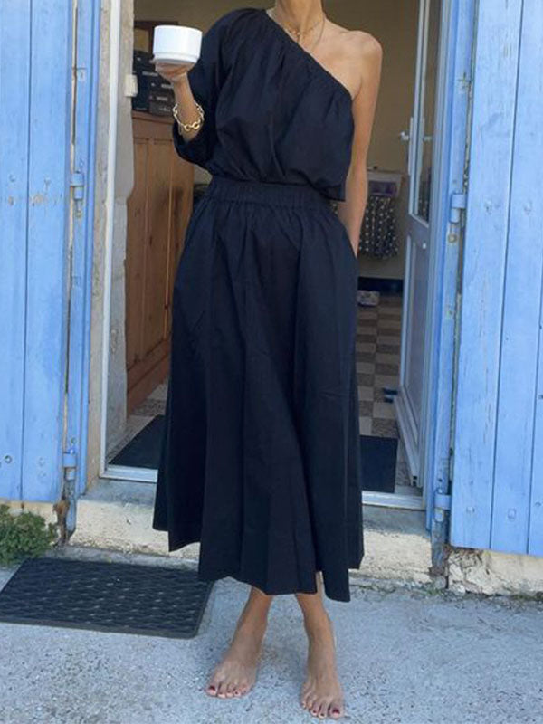 One-Shoulder Maxi Dress