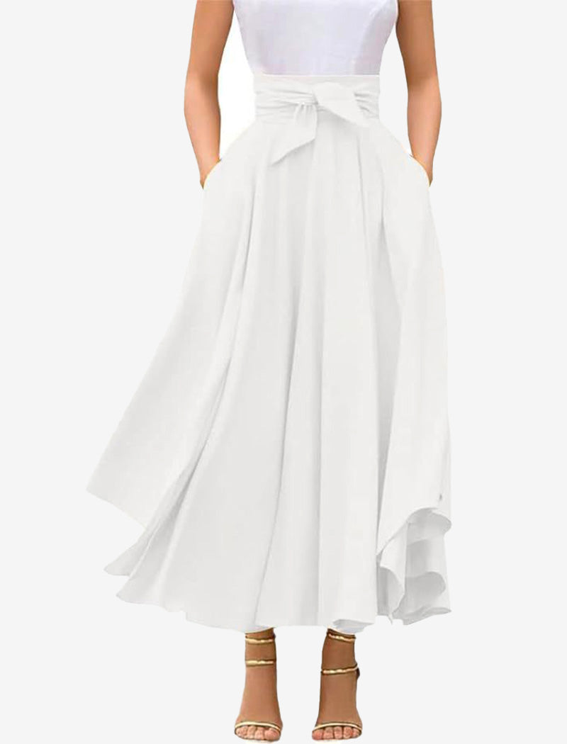 High Waist A-Line Maxi Skirt