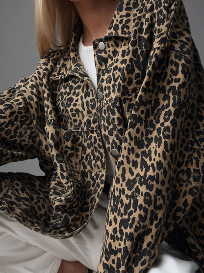 Leopard Print Oversized Jacket