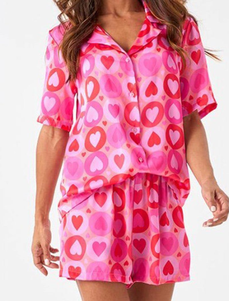 Floral Print Shirt and Shorts Set