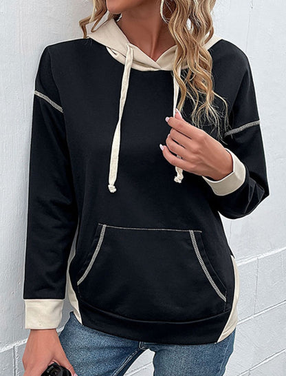 Colorblock Hoodie with Pockets