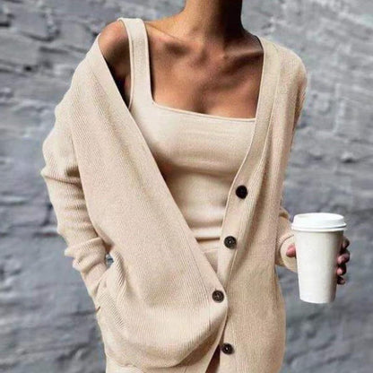 Cozy Knit Cardigan and Pants Set