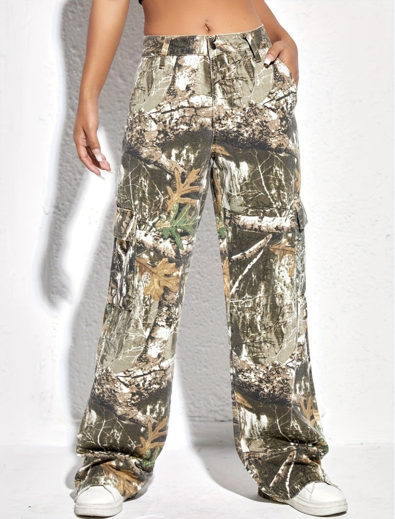 Relaxed Fit Camo Cargo Pants