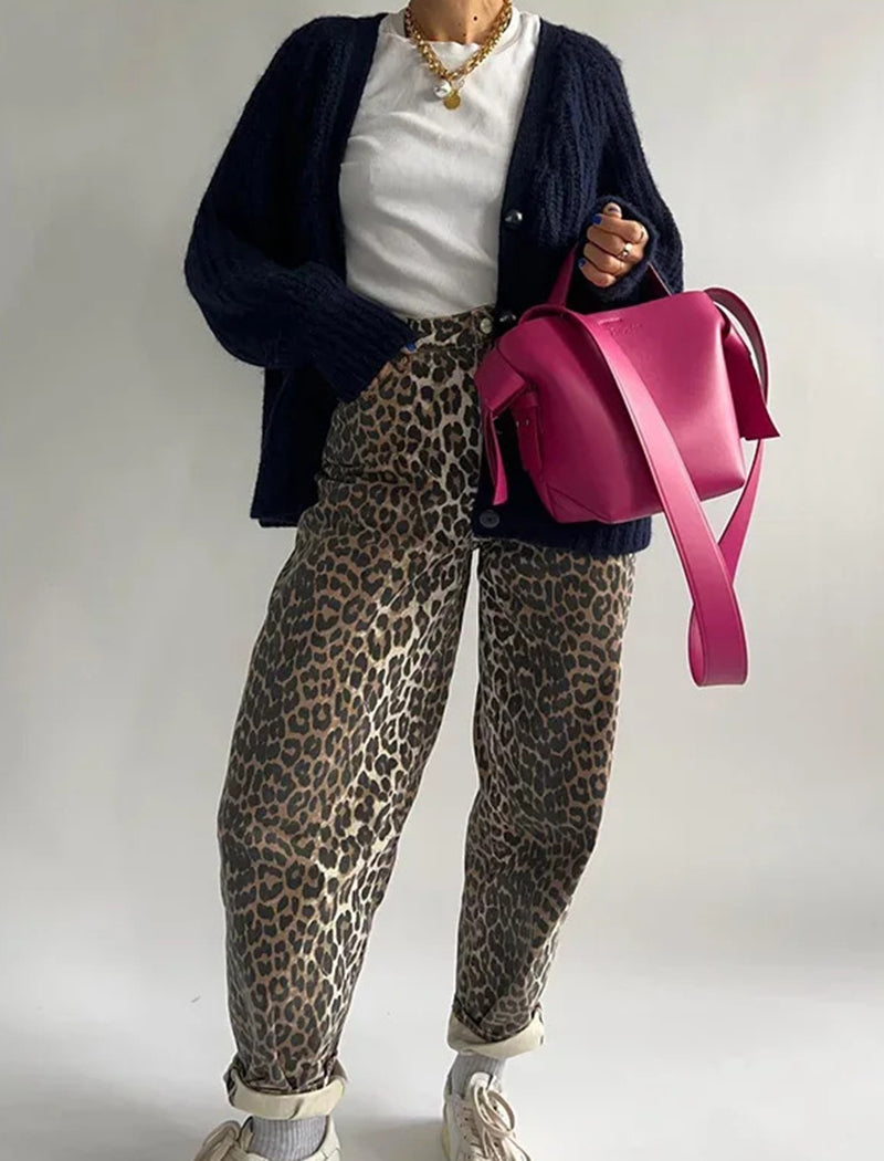 Leopard Wide-Leg Pants