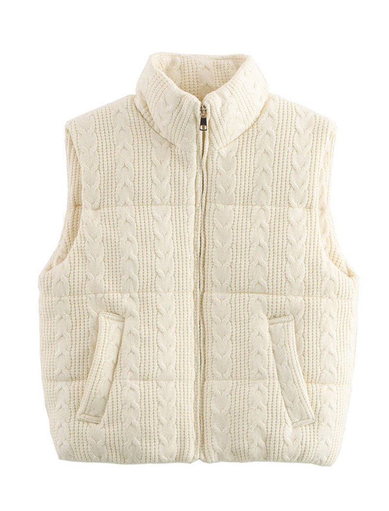 Loose Solid Pocket Vest