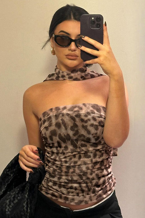 Leopard Print Tube Top