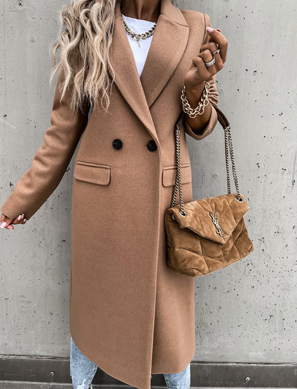 Double-Breasted Longline Coat