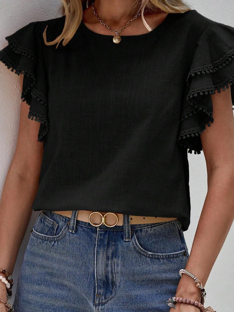 Ruffle Sleeve Top