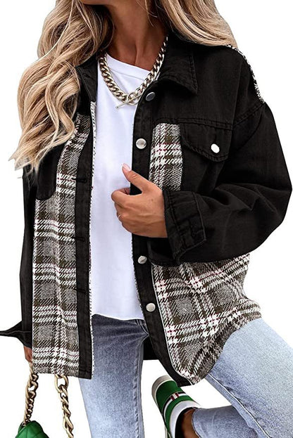 Patchwork Plaid Jacket