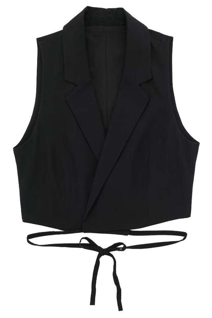 V-Neck Self-Tie Vest