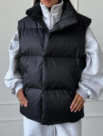 Oversized Quilted Puffer Vest
