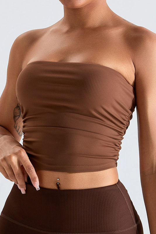 Ruched Tube Crop Top