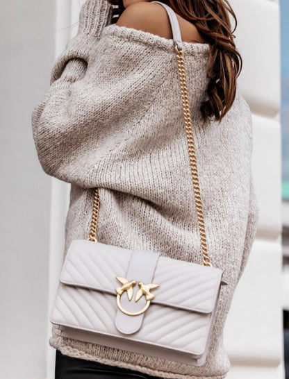 Off Shoulder Knit Pullover