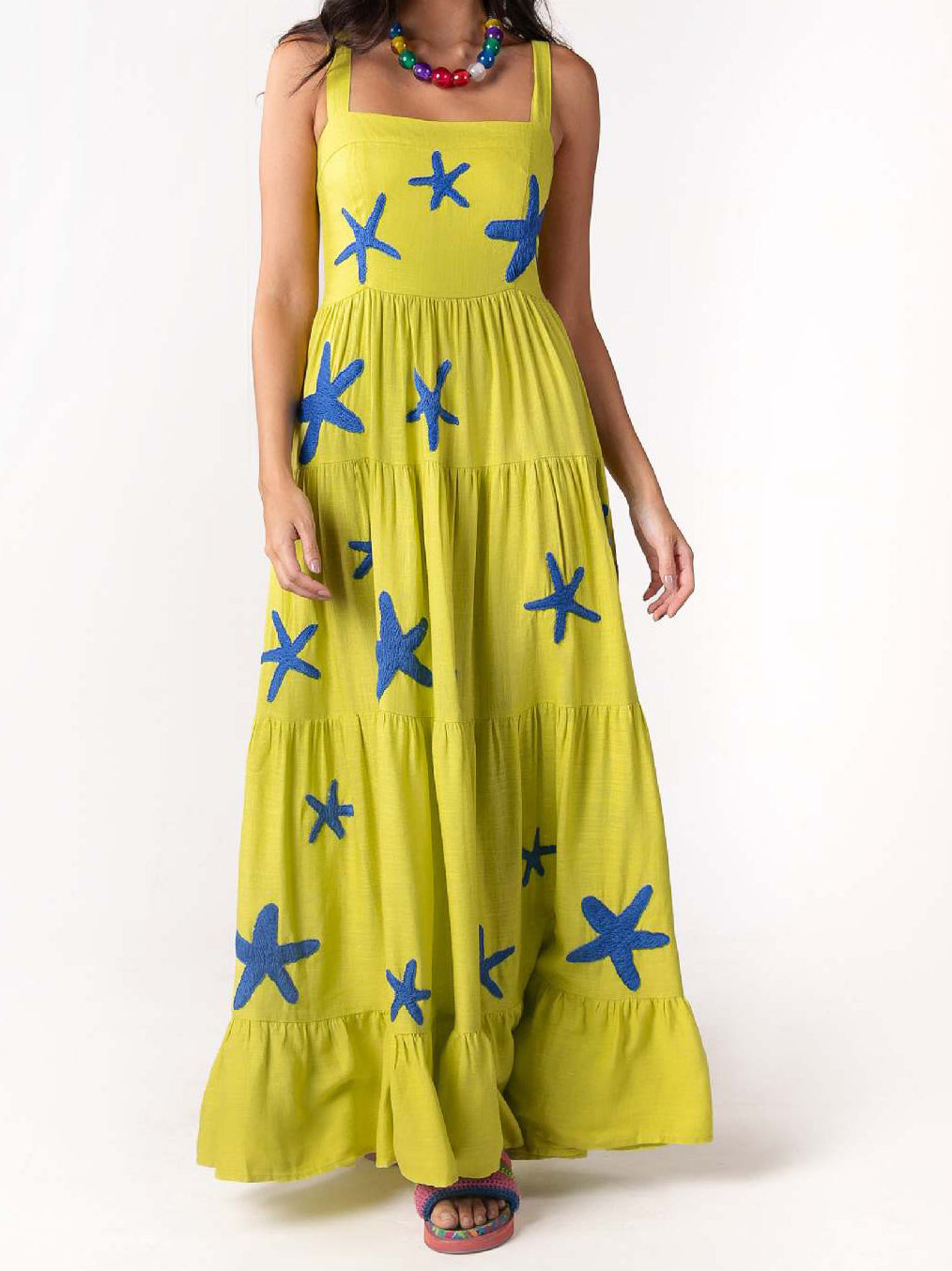 Starfish Print Maxi Dress