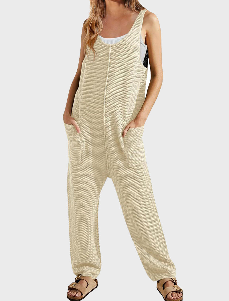 Relaxed Fit Sleeveless Jumpsuit