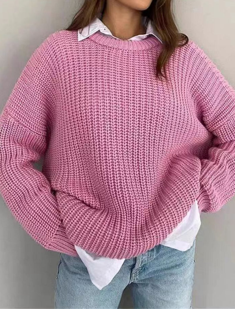 Chunky Knit Oversized Sweater with Casual Fit