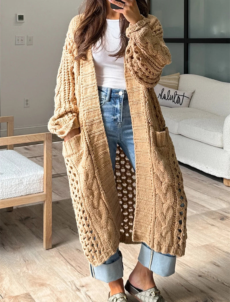 Chunky Knit Longline Cardigan