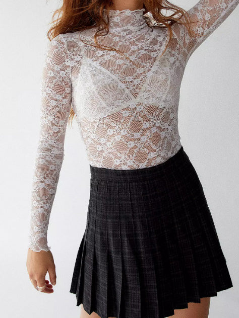 Long Sleeve Lace Base Top