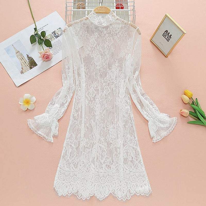 Lace Long-Sleeve Top [NON-RETURNABLE]