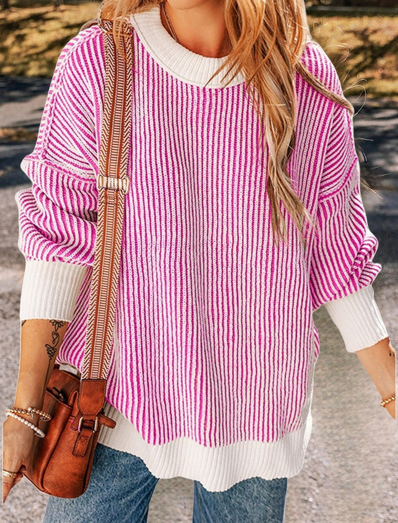 Striped Loose Knit Sweater