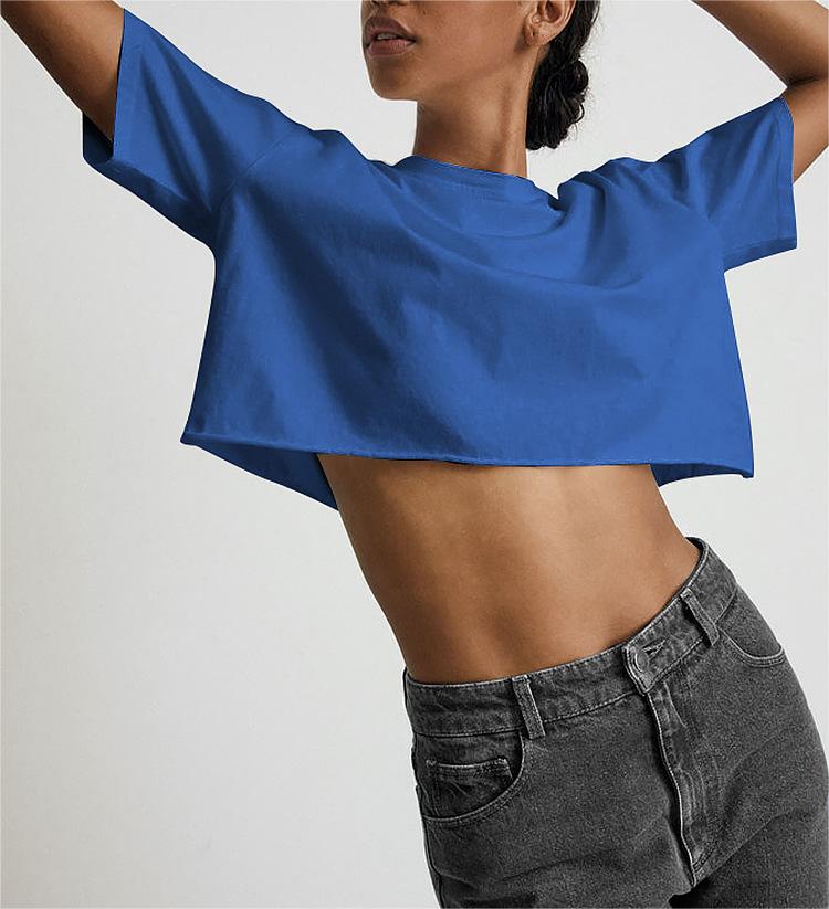 Solid Cropped Boxy Top