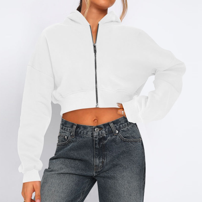Long-Sleeve Crop Hoodie
