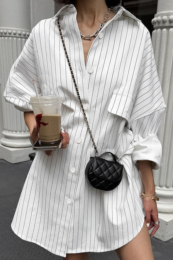 Striped Shirt Dress