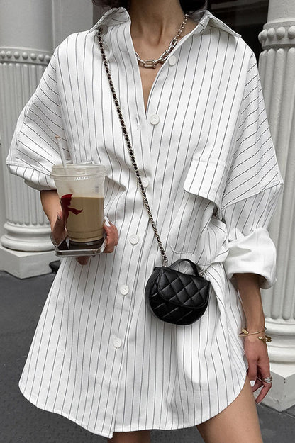 Striped Shirt Dress