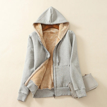Fleece-Lined Zip-Up Hoodie
