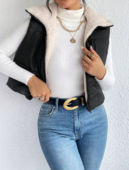 Casual Layered Puffer Vest