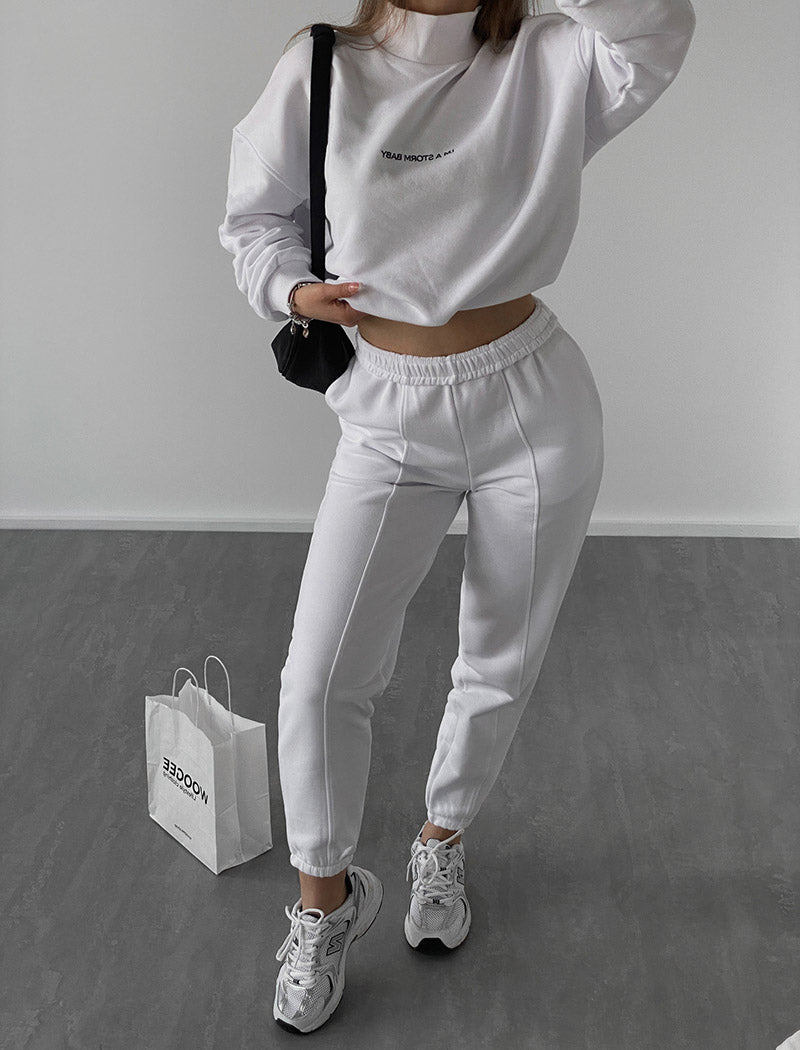 High-Neck Relaxed Jogger Set
