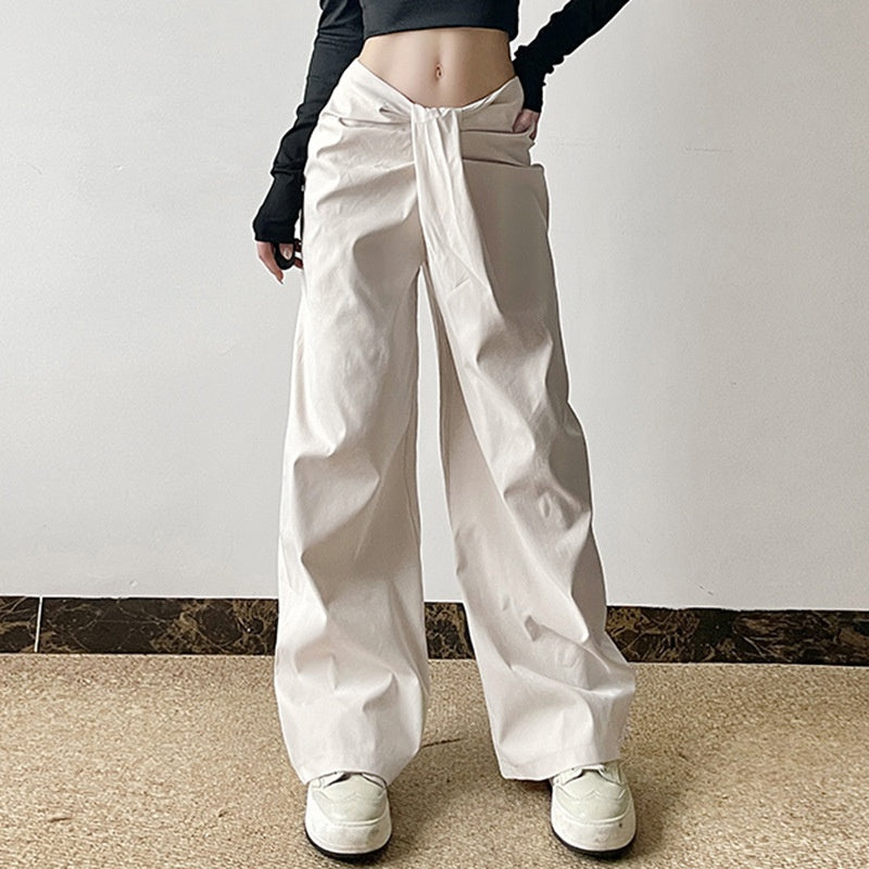 Loose-Fit Casual Wide-Leg Pants