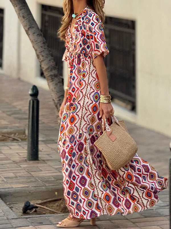 Boho Graphic Maxi Dress