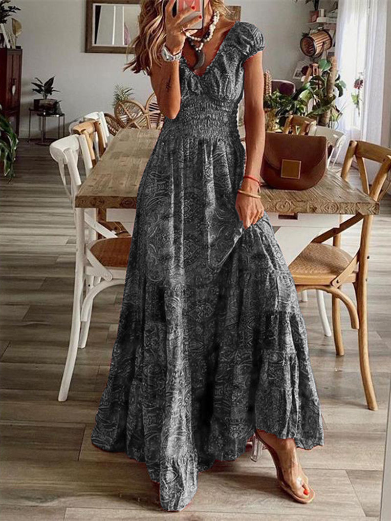 Boho Smocked Maxi Dress