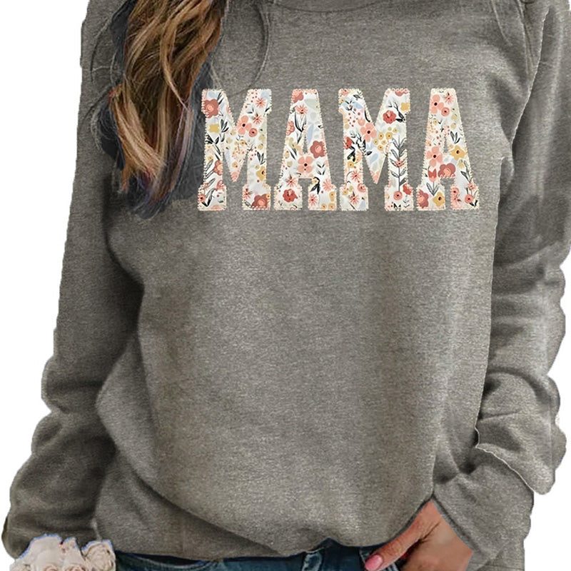 MAMA Printed Long Sleeve Top [NON-RETURNABLE]