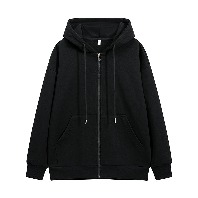 Classic Zippered Hoodie with Pockets