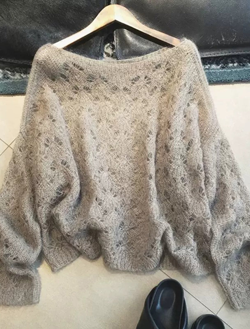 Open-Knit Loose Sweater