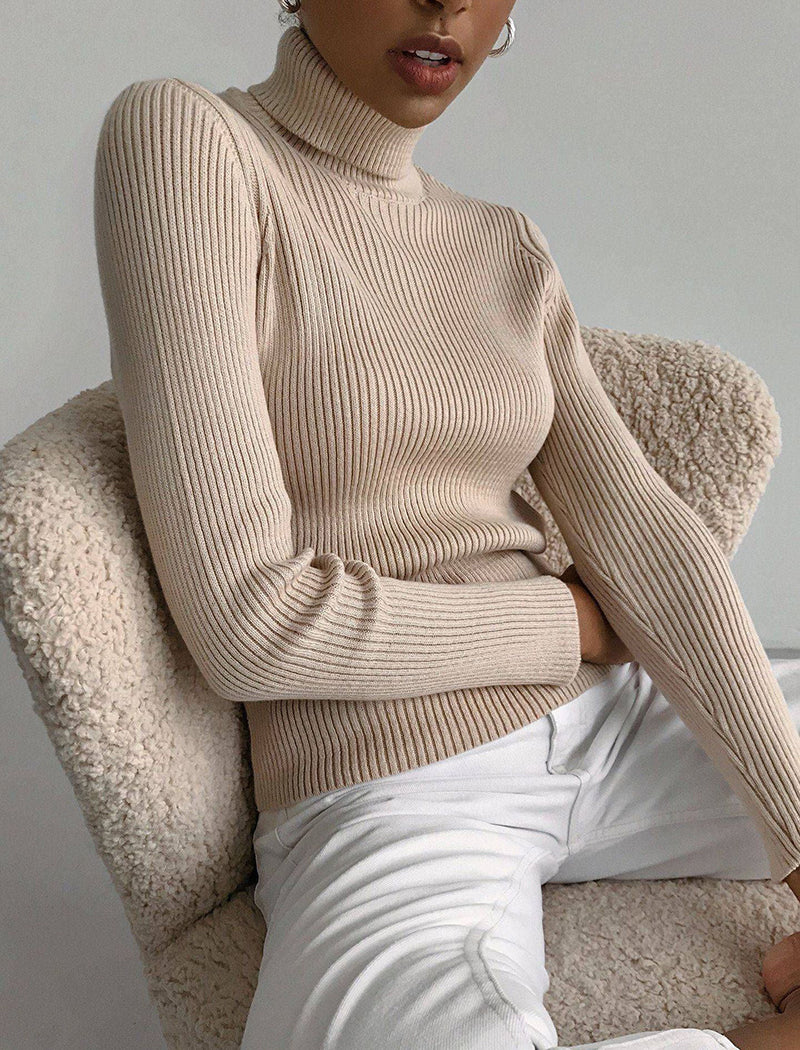 Ribbed Turtleneck Sweater