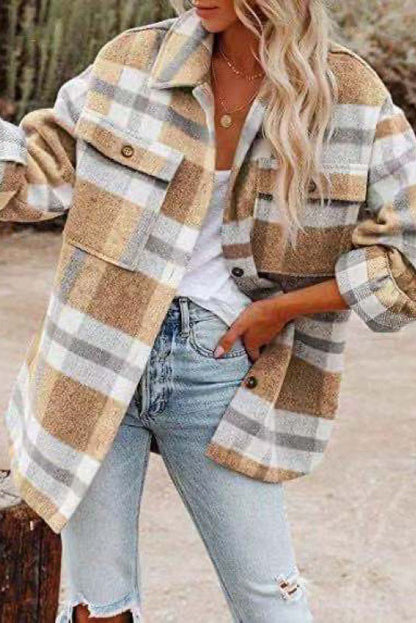 Plaid Button-Up Shacket