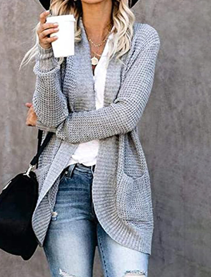 Open-Front Knit Cardigan