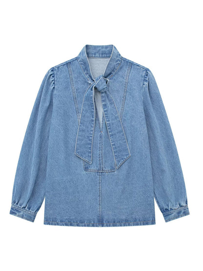 Bow Tie Denim Shirt