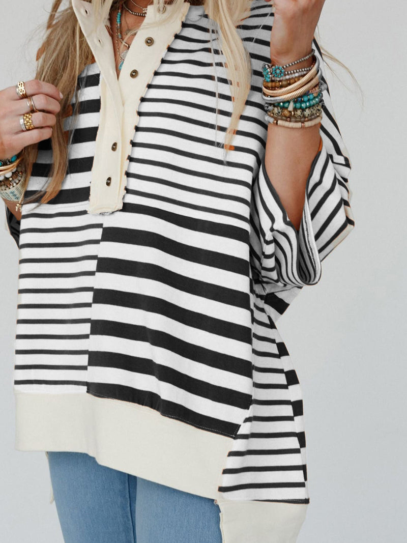 Striped Button-Up Top