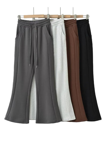 Wide-Leg Drawstring Pants