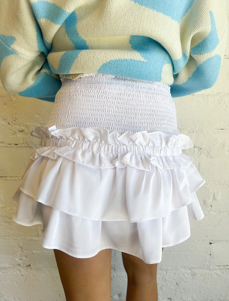 Lace Pleated Floral Skort