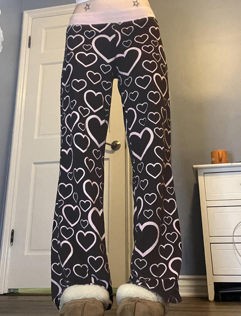 High-Waisted Straight-Leg Casual Pants