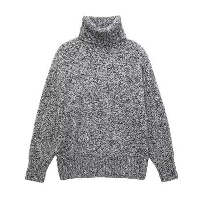 Ribbed Long Sleeve Turtleneck Sweater