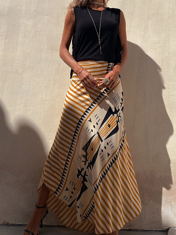 Striped Maxi Skirt