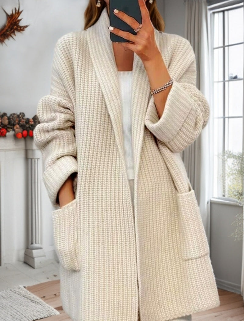 Cozy Knit Open-Front Cardigan