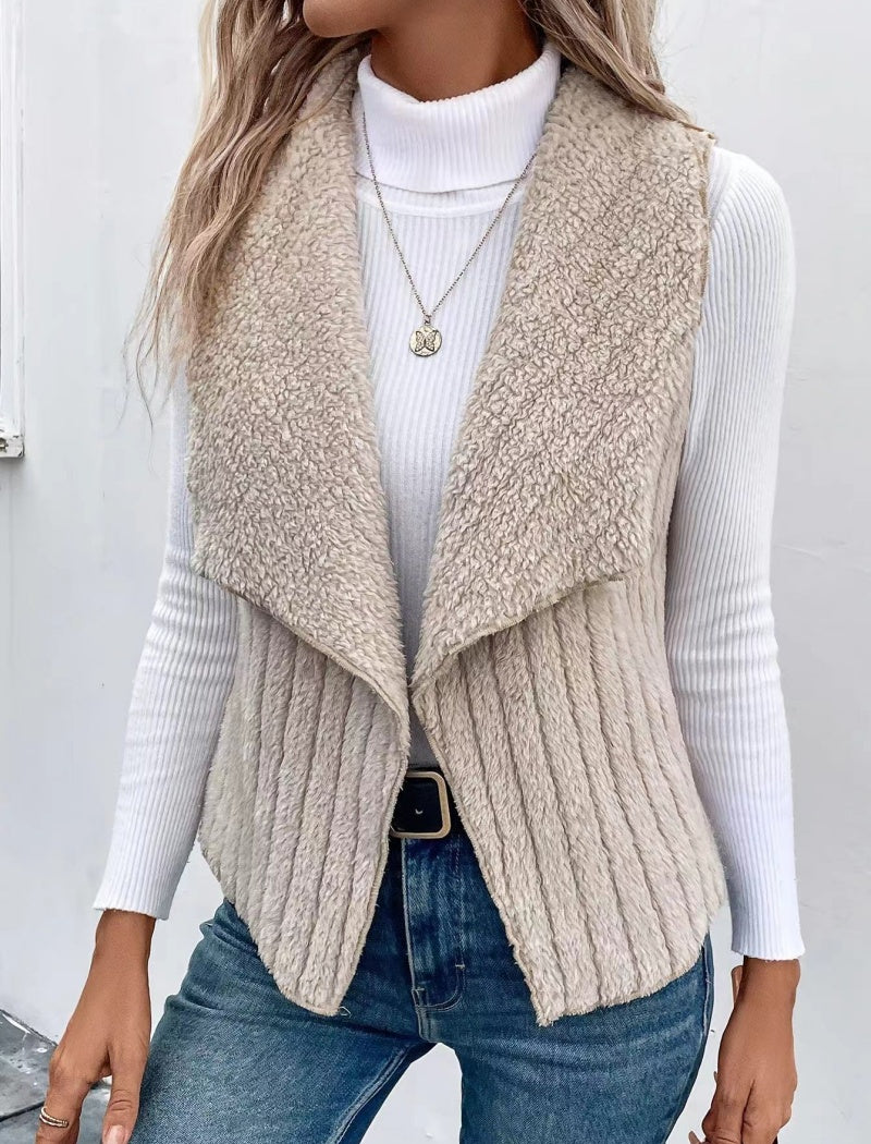 Sleeveless Open-Front Vest